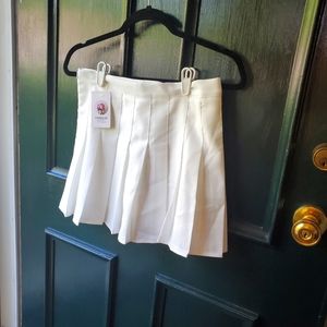 White Pleated Tennis Skirt